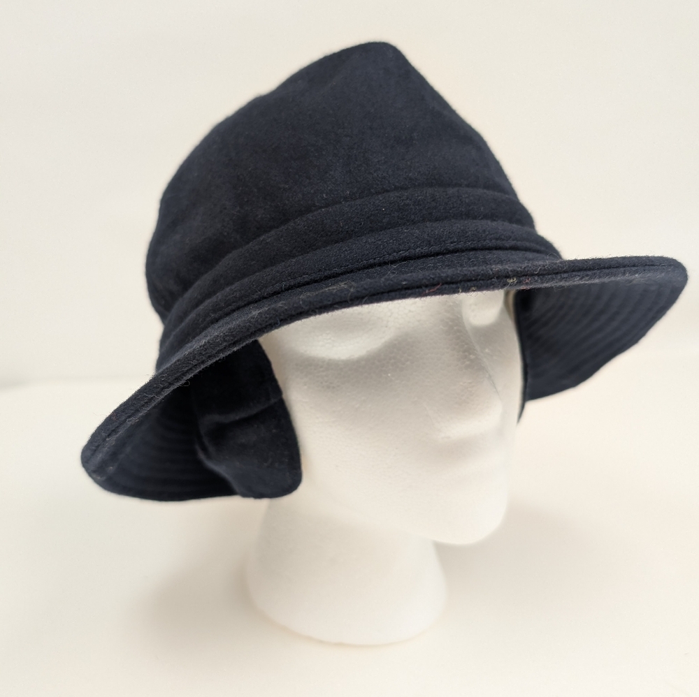 Kids Navy Bucket Hat with Ear Flaps - Cozy Cold-Weather Style